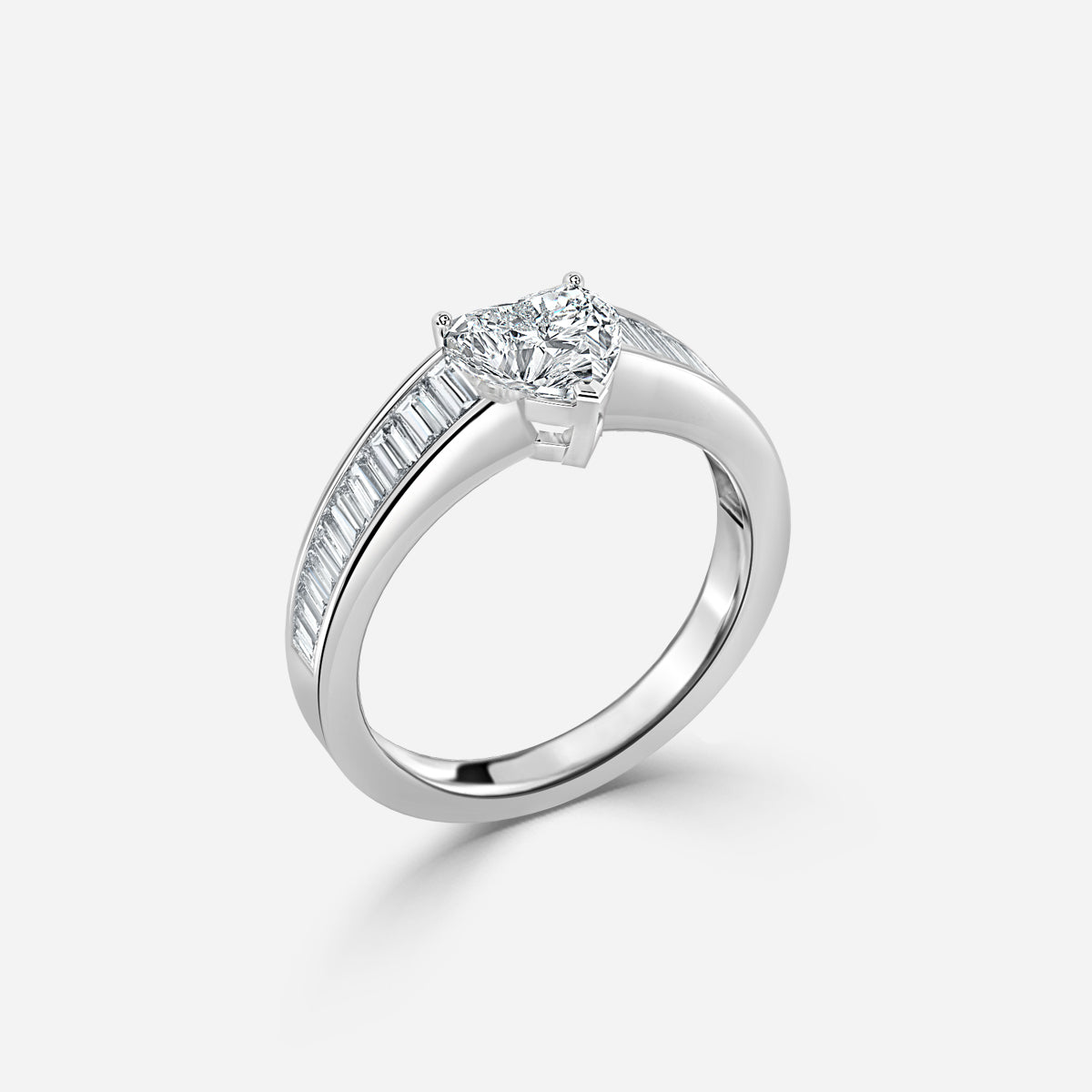 Thyra Heart Unique Moissanite Engagement Ring