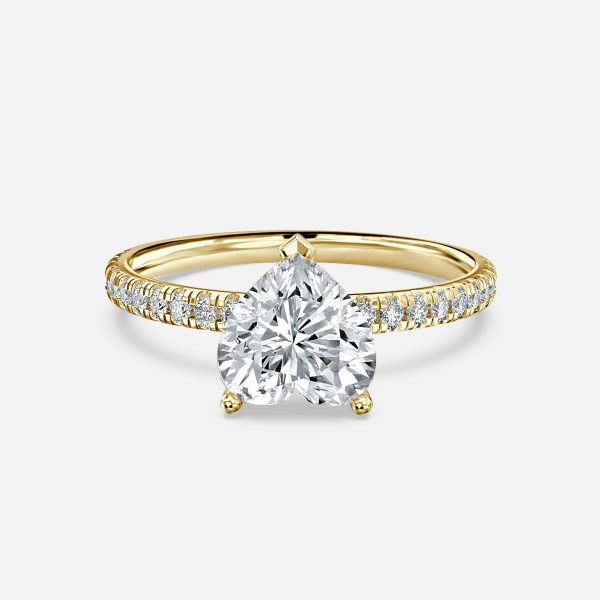 Maeve Heart Diamond Band Moissanite Engagement Ring