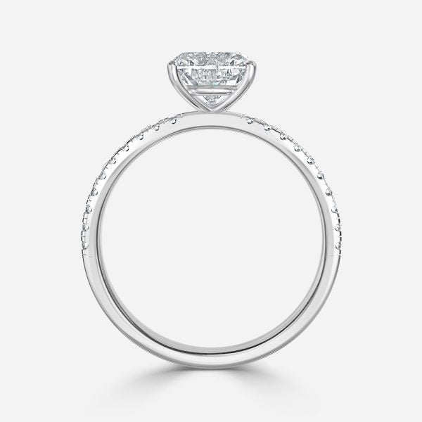 Yati Heart Diamond Band Moissanite Engagement Ring