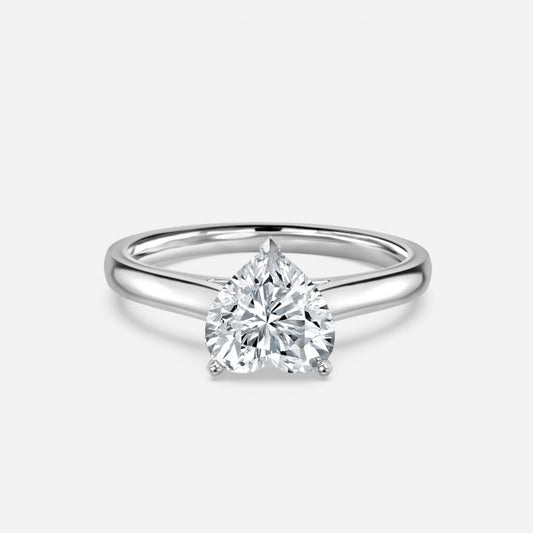 Bernadette Heart Solitaire Moissanite Engagement Ring