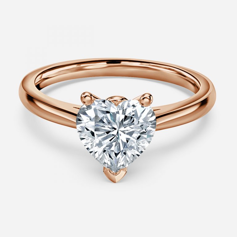 Yuna Heart Solitaire Moissanite Engagement Ring