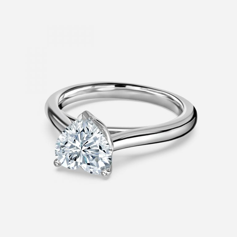 Lyla Heart Solitaire Moissanite Engagement Ring