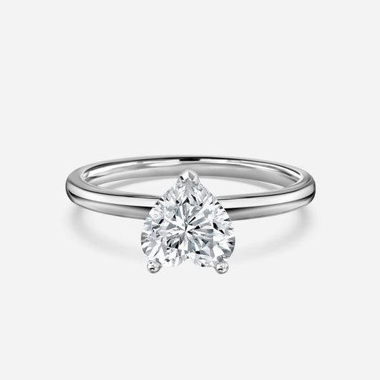 Alouette Heart Solitaire Moissanite Engagement Ring