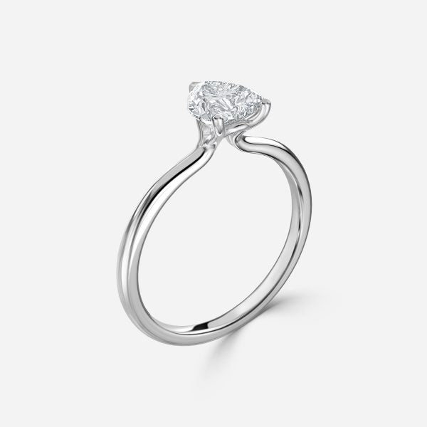 Alouette Heart Solitaire Moissanite Engagement Ring