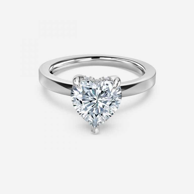 Edeline Heart Hidden Halo Moissanite Engagement Ring