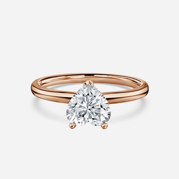 Alouette Heart Solitaire Moissanite Engagement Ring