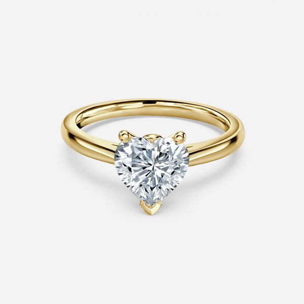 Ivy Heart Solitaire Moissanite Engagement Ring