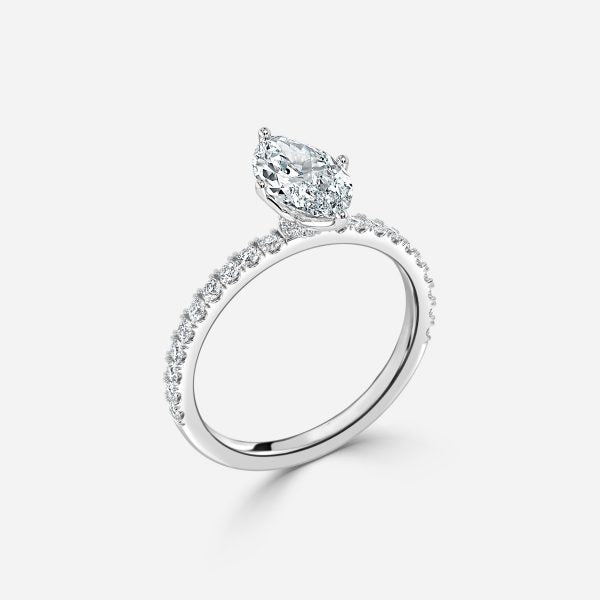 Liviana Marquise Hidden Halo Moissanite Engagement Ring