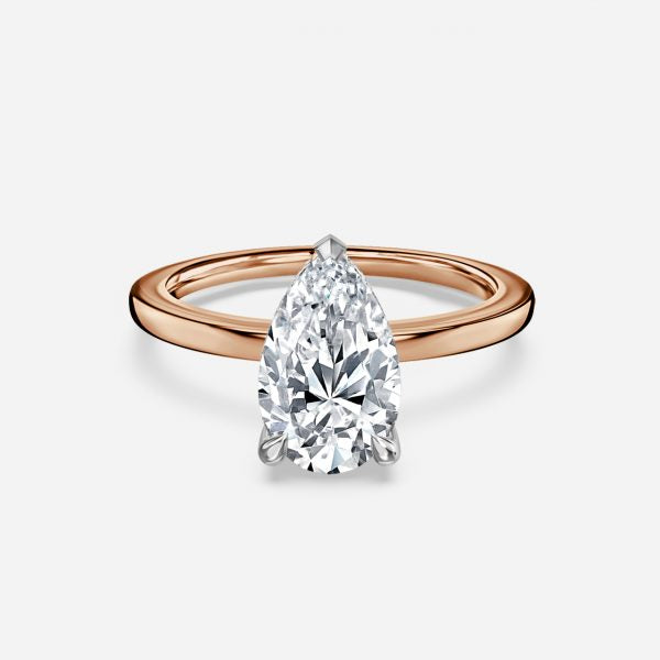 Penelope Pear Hidden Halo Moissanite Engagement Ring