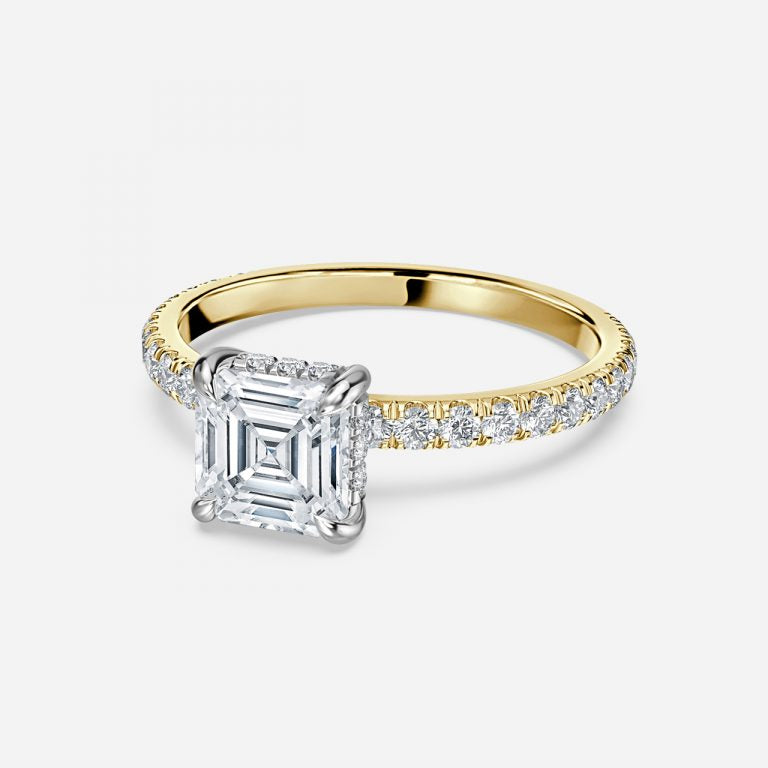 Norah Asscher Hidden Halo Moissanite Engagement Ring