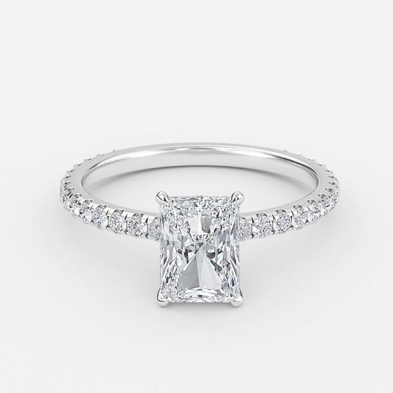 Astrid Radiant Hidden Halo Moissanite Engagement Ring