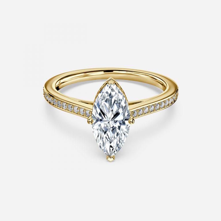 Inez Marquise Hidden Halo Moissanite Engagement Ring