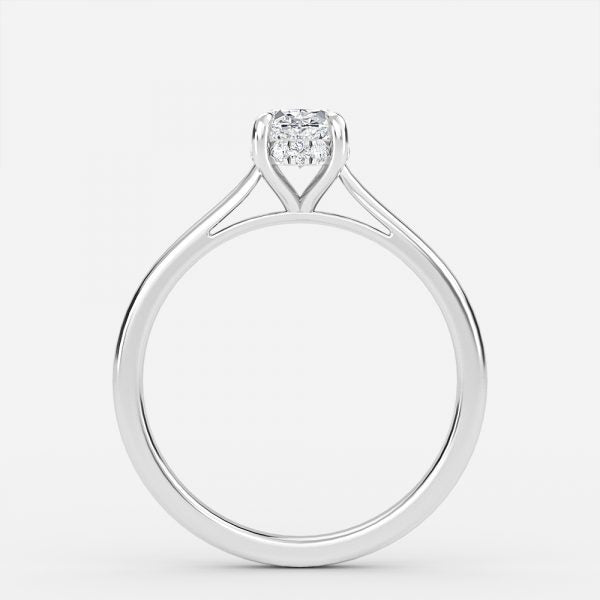 Jessalyn Oval Hidden Halo Moissanite Engagement Ring