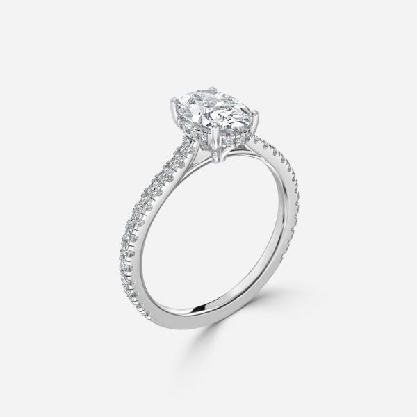 Tamsin Oval Hidden Halo Moissanite Engagement Ring