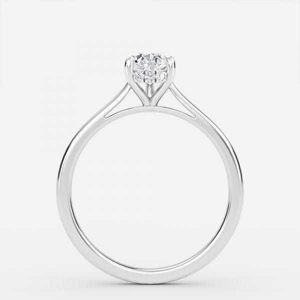 Jessalyn Pear Hidden Halo Moissanite Engagement Ring