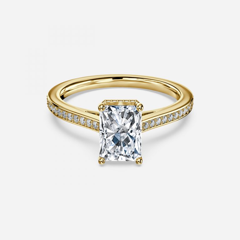 Inez Radiant Hidden Halo Moissanite Engagement Ring