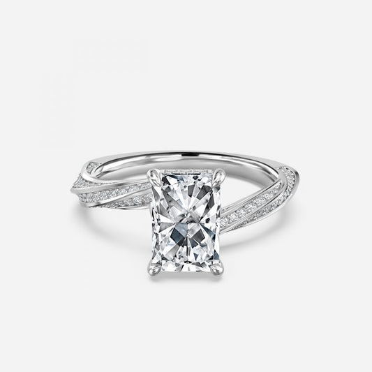 Weston Radiant Hidden Halo Moissanite Engagement Ring