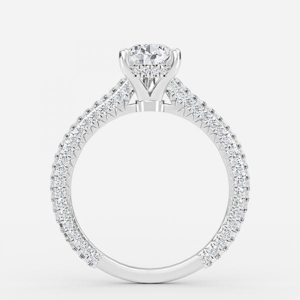 Kalaya Pear Hidden Halo Moissanite Engagement Ring