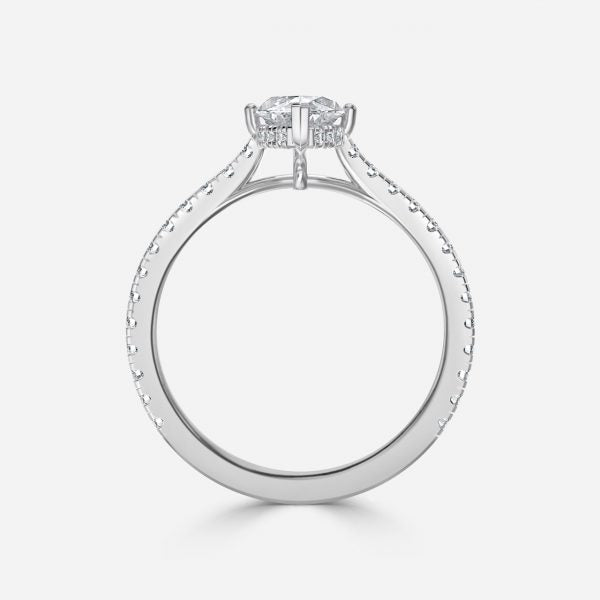 Tamsin Marquise Hidden Halo Moissanite Engagement Ring