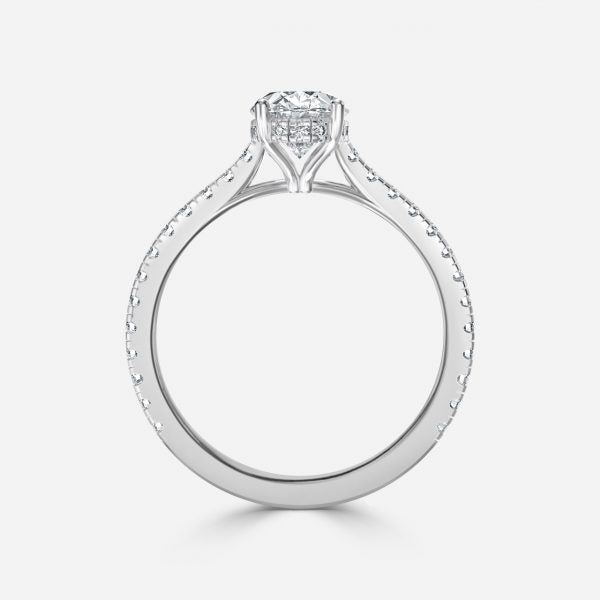 Tamsin Oval Hidden Halo Moissanite Engagement Ring