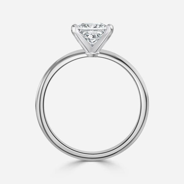 Arlette Princess Diamond Solitaire Moissanite Engagement Ring