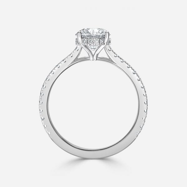 Tamsin Round Hidden Halo Moissanite Engagement Ring