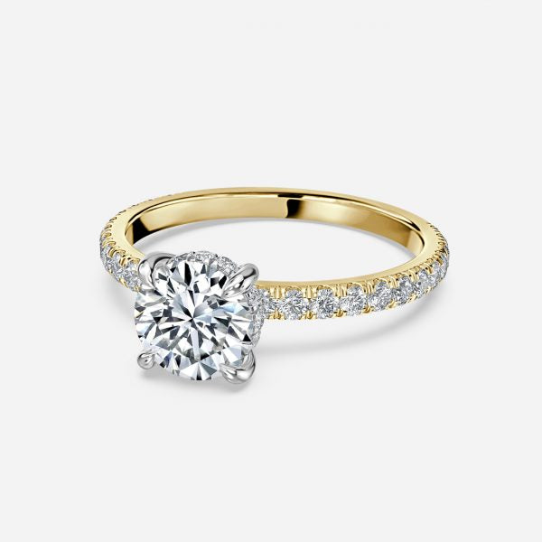 Norah Round Hidden Halo Moissanite Engagement Ring