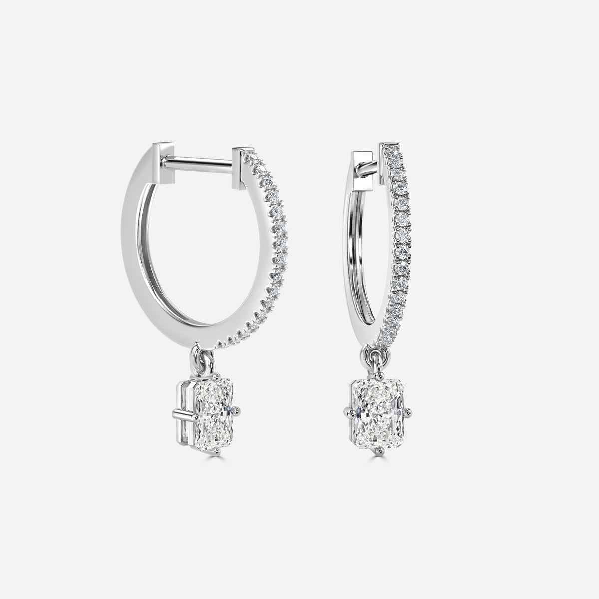 Sia Radiant Moissanite Hoop Earrings