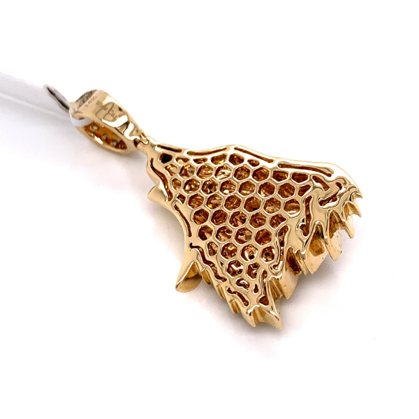 1.50 CT Moissanite Iced Out Wolf Pendant