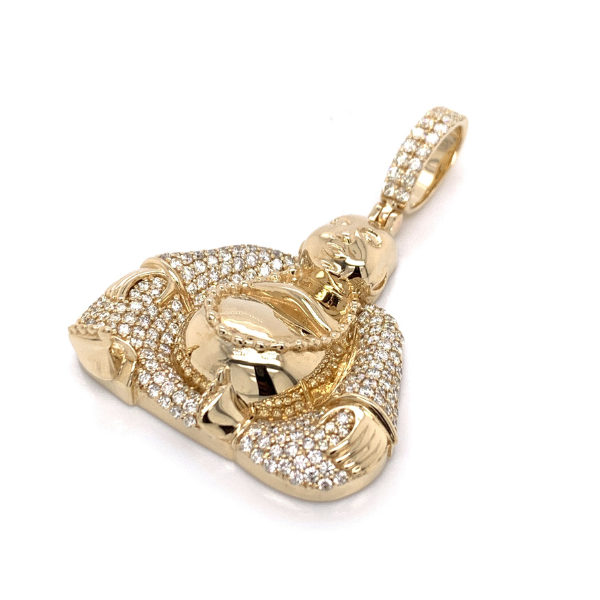 2.00 CT Moissanite Iced Out Buddha pendant