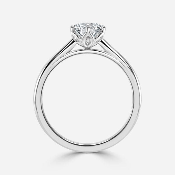 Nari Round Solitaire Moissanite Engagement Ring