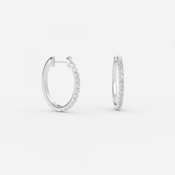 Round Moissanite Hoop Earrings