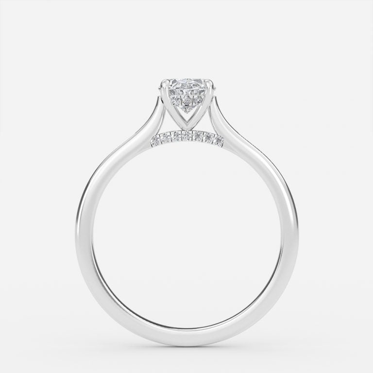 Pandora Oval Hidden Halo Moissanite Engagement Ring