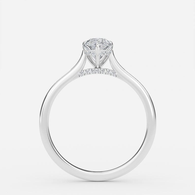 Pandora Pear Hidden Halo Moissanite Engagement Ring