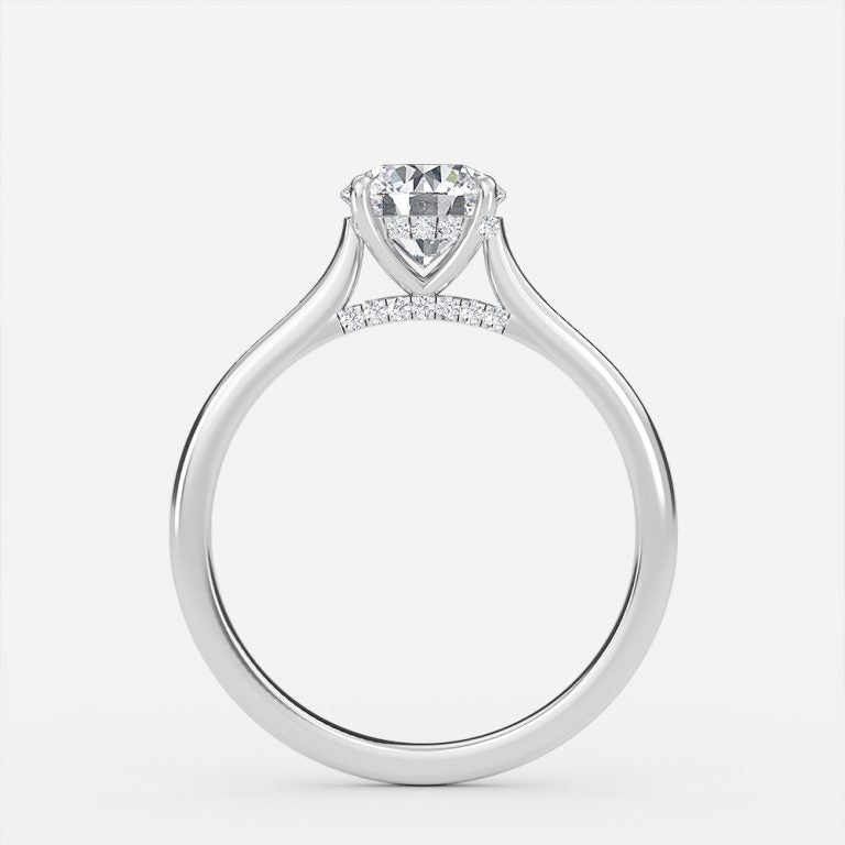 Pandora Round Hidden Halo Moissanite Engagement Ring