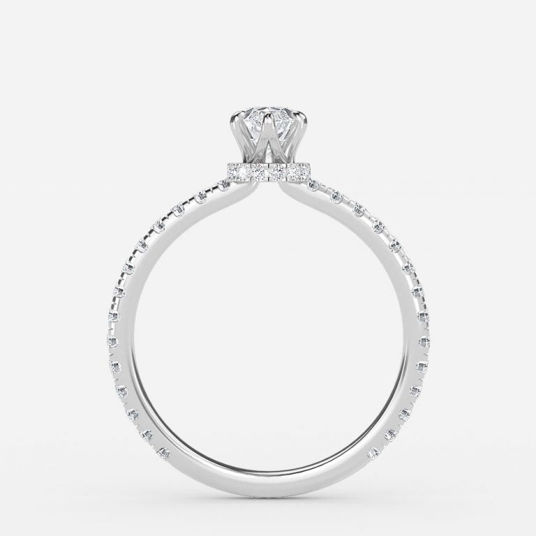 Astrid Marquise Hidden Halo Moissanite Engagement Ring