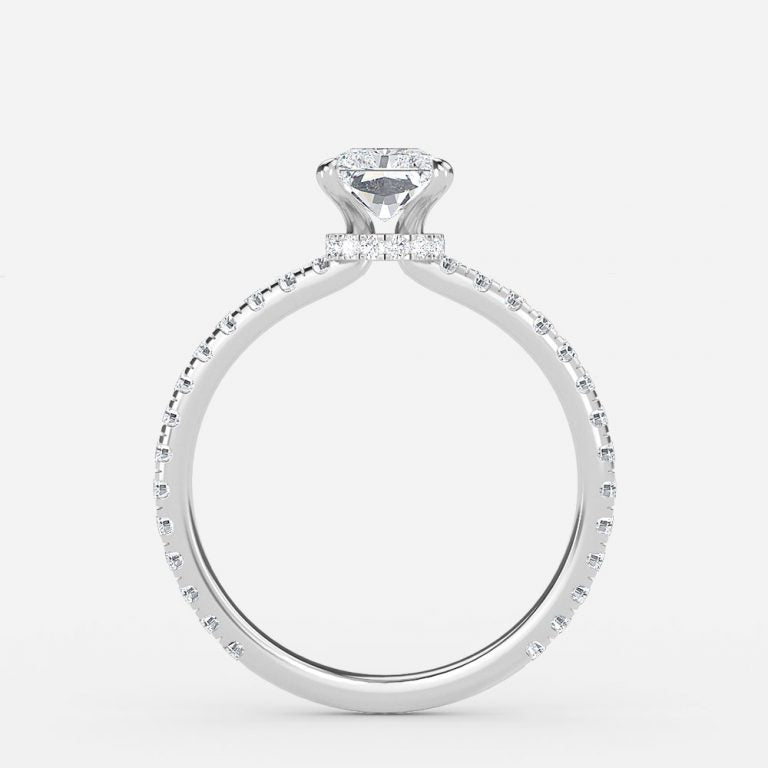 Astrid Radiant Hidden Halo Moissanite Engagement Ring