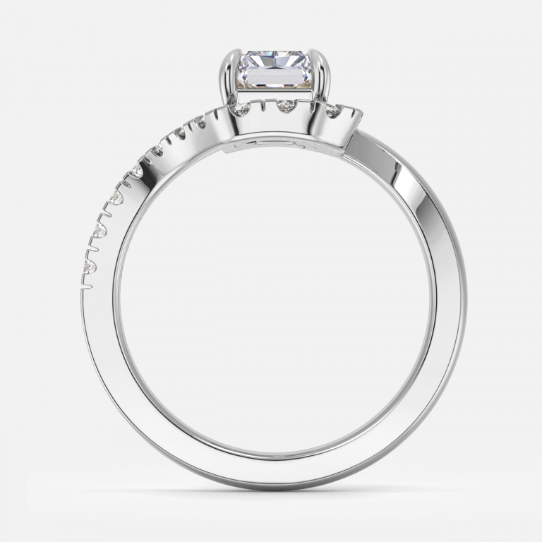 Thalassa Radiant Halo Moissanite Engagement Ring