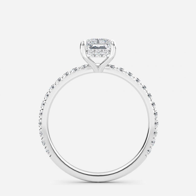 Siobhan Radiant Hidden Halo Moissanite Engagement Ring