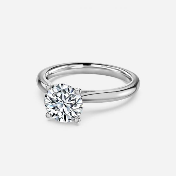 Ivy Round Solitaire Moissanite Engagement Ring