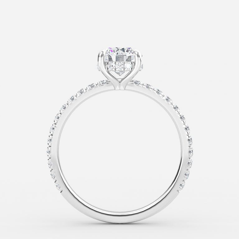 Siobhan Round Hidden Halo Moissanite Engagement Ring