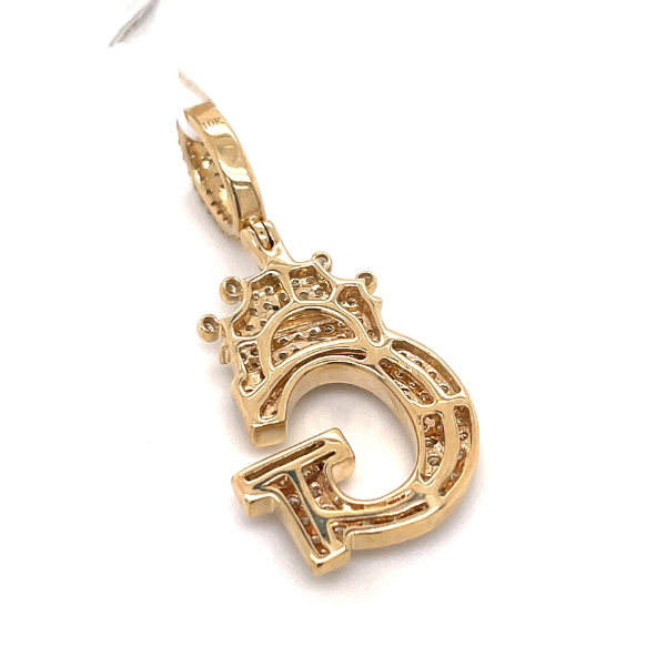 1.30 CT Moissanite Iced Out Letter G Pendant