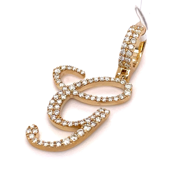 1.30 CT Moissanite Iced Out Letter G Pendants