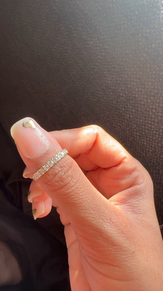 lina Eternity Moissanite Wedding Band