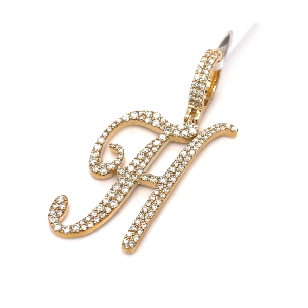 2.00 CT Moissanite Iced Out Letter L Pendant