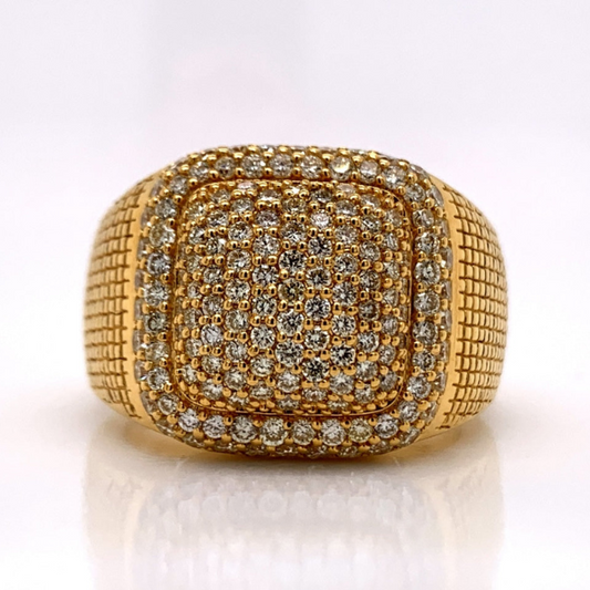 1.73Ct Iced Out Moissanite Ring