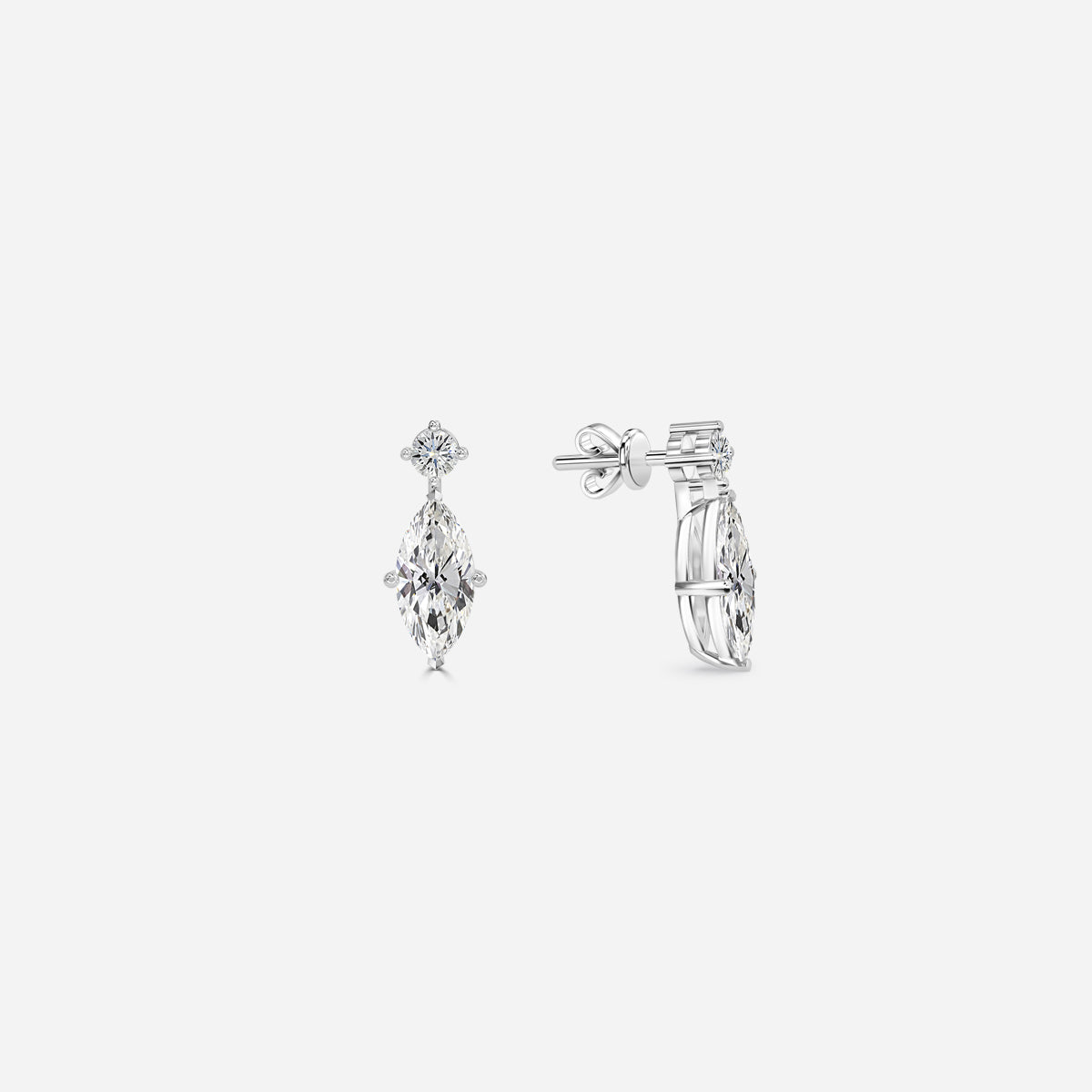 Marquise Moissanite Drops Earrings