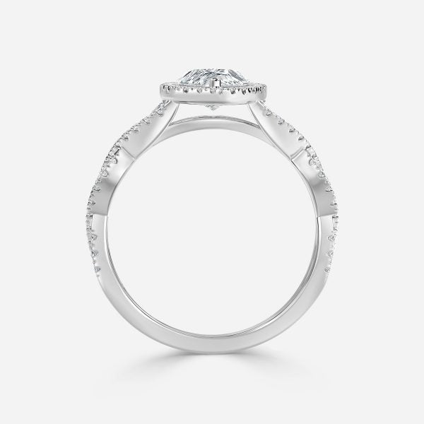 Zara Marquise Halo Moissanite Engagement Ring