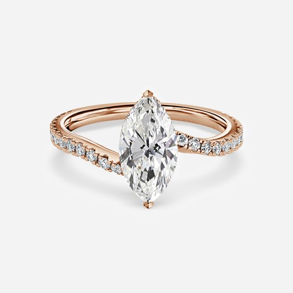 Paloma Marquise Hidden Halo Moissanite Engagement Ring