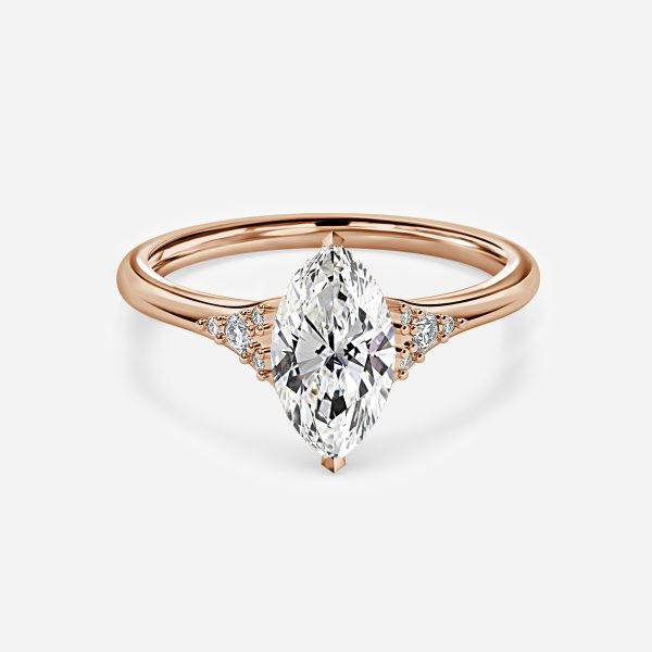 Aurelia Marquise Three Stone Moissanite Engagement Ring